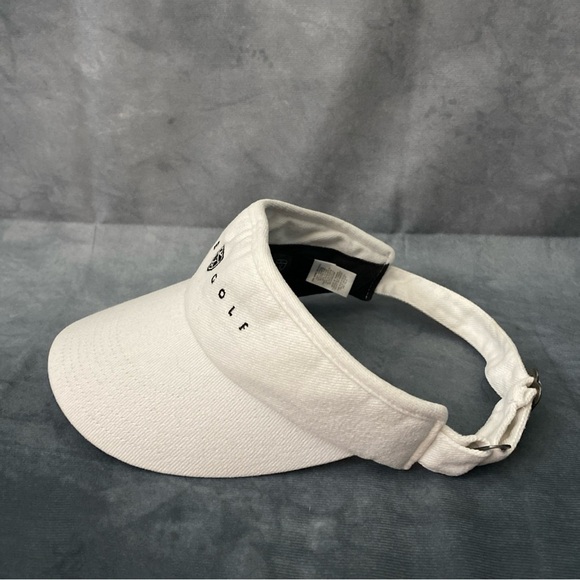 Vintage Nike Golf Visor Hat Cap Mens White Strapback Y2K Embroidered Logo - Picture 2 of 8